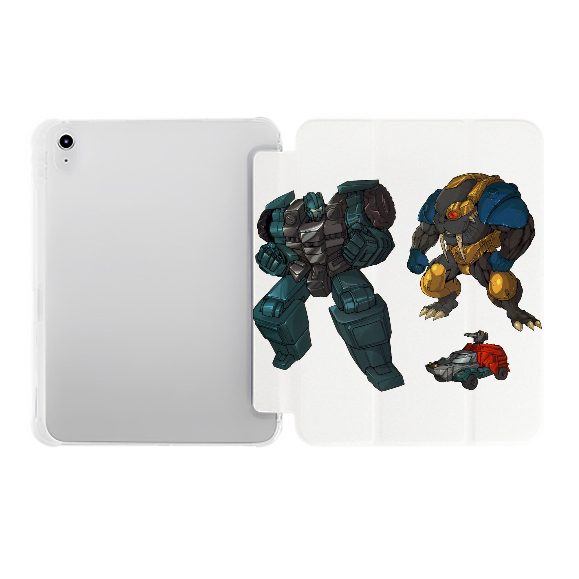 （画像用）  IPad ケース ペン収納付き 三つ折りスタンド PUレザー×シリコン 対応機種9.5/10.5/10.9インチ